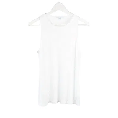 James Perse Women's Clean Cut Away Ribbed Tank Top In White