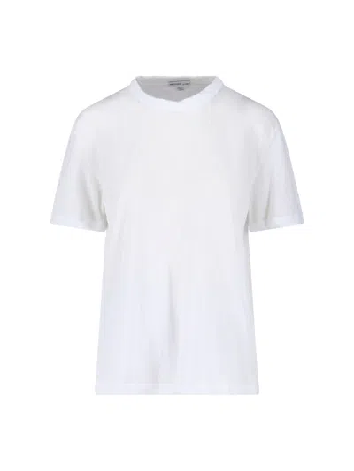 James Perse Women's Lightweight 100% Cotton Crewneck T-shirt In White