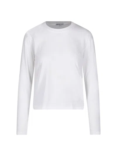 James Perse Women's Long Sleeve Cotton T-shirt In White