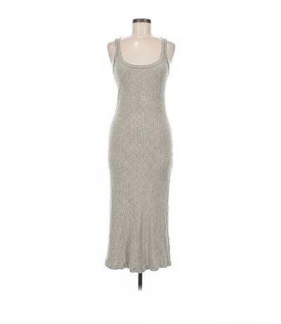 James Perse Women's Ribbed Cotton Tank Dress In Fum In Gray