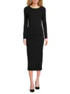 James Perse Midi Dresses In Black