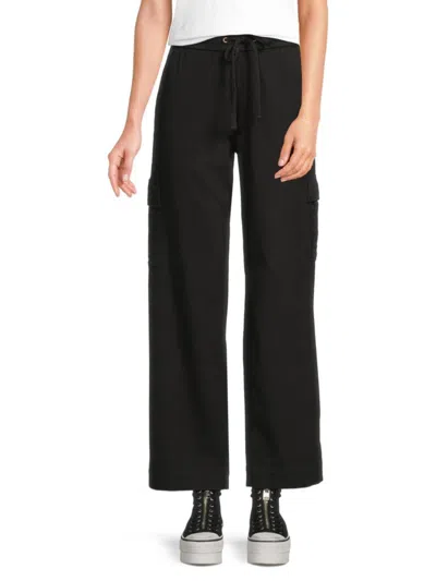 James Perse Women's Soft Twill Wide-leg Pants In Black