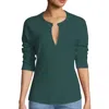 JAMES PERSE WOMEN SPLIT NECK RAGLAN SLEEVE T-SHIRT IN TURQUOISE