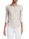 James Perse Women's Spread Collar Shirt In Aurora