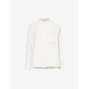 JAMES PERSE JAMES PERSE WOMEN'S ZEPHYR RELAXED-FIT CHEST-POCKET LINEN SHIRT
