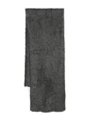 James Perse Wool Blend Sherpa Scarf In Grey