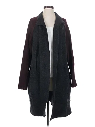Pre-owned James Perse Wool Cardigan Sweater In Burgundy