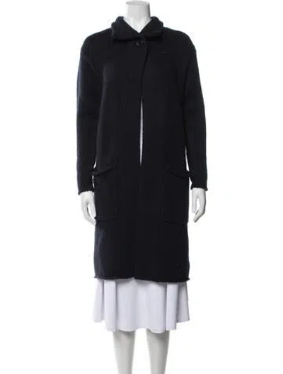 Pre-owned James Perse Wool Coat In Blue