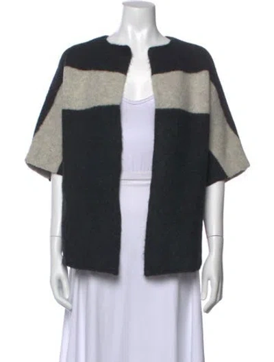 Pre-owned James Perse Wool Colorblock Pattern Sweater In Black