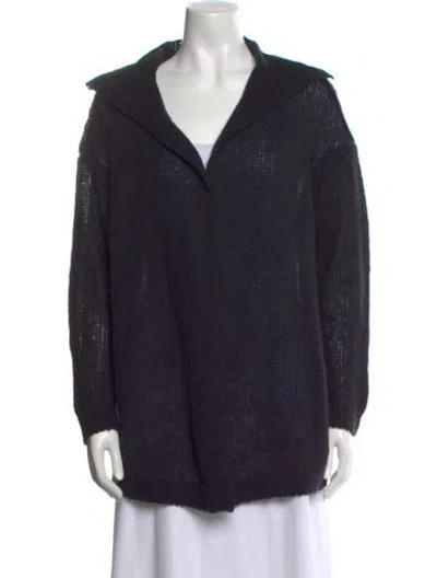 Pre-owned James Perse Wool Cowl Neck Sweater In Blue