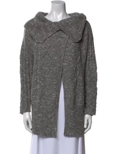 Pre-owned James Perse Wool Cowl Neck Sweater In Gray