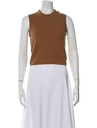 Pre-owned James Perse Wool Crew Neck Sweater In Brown