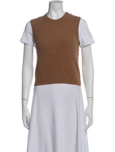 Pre-owned James Perse Wool Crew Neck Sweater In Brown