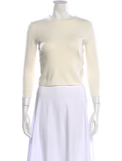 Pre-owned James Perse Wool Crew Neck Sweater W/ Tags In Neutral