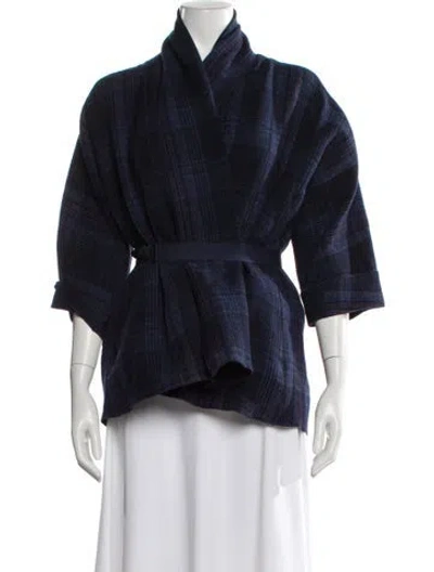 Pre-owned James Perse Wool Jacket In Blue