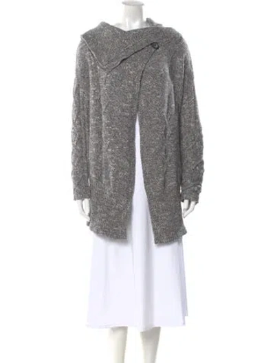 Pre-owned James Perse Wool Mock Neck Sweater In Gray