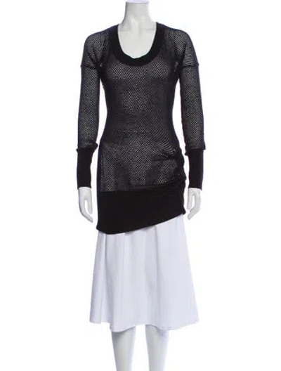 Pre-owned James Perse Wool Scoop Neck Sweater In Gray