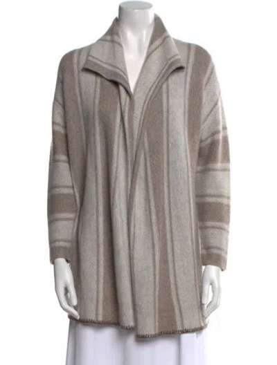 Pre-owned James Perse Wool Striped Sweater In Gray