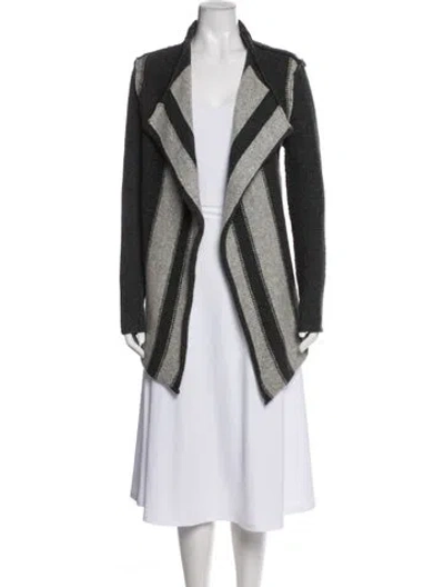 Pre-owned James Perse Wool Striped Sweater In Gray