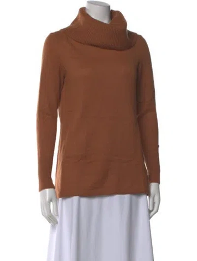 Pre-owned James Perse Wool Turtleneck Sweater In Brown