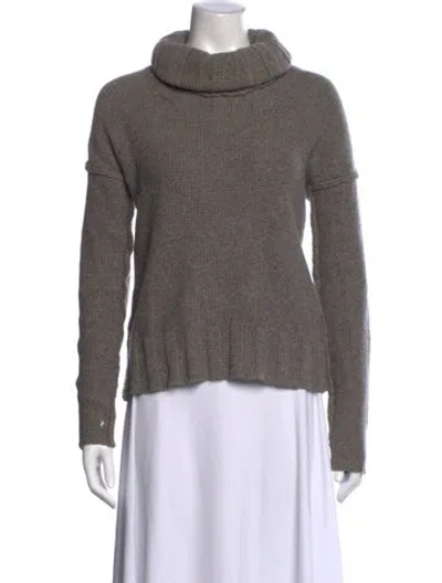 Pre-owned James Perse Wool Turtleneck Sweater In Gray