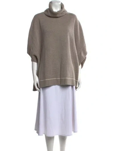 Pre-owned James Perse Wool Turtleneck Sweater In Neutral