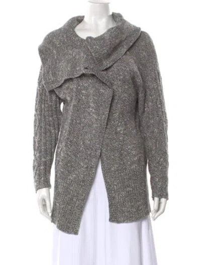 Pre-owned James Perse Wool V-neck Sweater In Gray