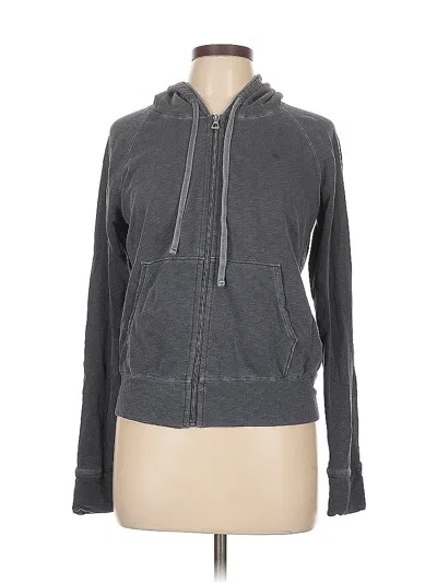 Pre-owned James Perse Zip Up Hoodie In Gray
