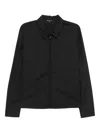 James Perse Zip-up Shirt In Black