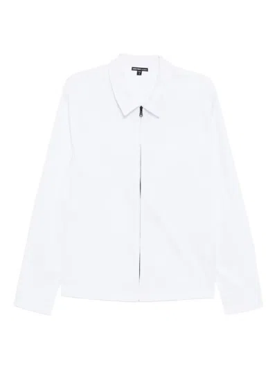 James Perse Zip-up Shirt In White