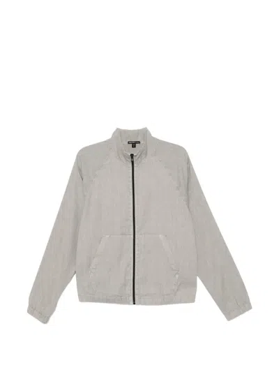 James Perse Zip-up Raglan-sleeve Track Jacket In Gray