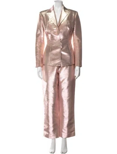 Pre-owned James Purcell Silk Pant Set In Pink