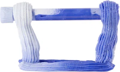 James Shaw Blue Plastic Baroque Toilet Roll Holder