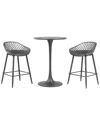 Jamesdar Kurv 3pc Counter Height Bistro Set