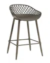 Jamesdar Set Of 2 Kurv Warm Gray Counter Stools