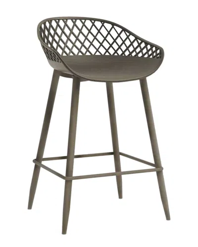 Jamesdar Set Of 2 Kurv Warm Gray Counter Stools