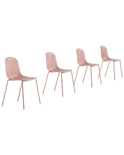 Jamesdar Set Of 4 Serena Dining Chairs In Pink