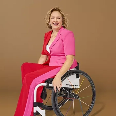 Jamey Perry For Jcpenney Jamey Perry X Jcpenney Womens Adapative Colorblock Short-sleeve Blazer In Red