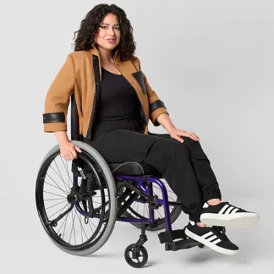 Jamey Perry For Jcpenney Jamey Perry X Jcpenney Womens Adaptive Cargo Jogger Pant In Black