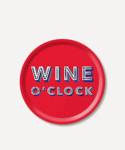 Jamida It's Wine O'clock Tray In Red