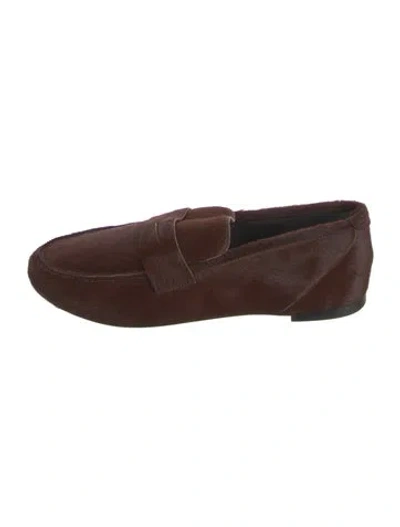 Pre-owned Jamie Haller Calf Hair Loafers In Brown