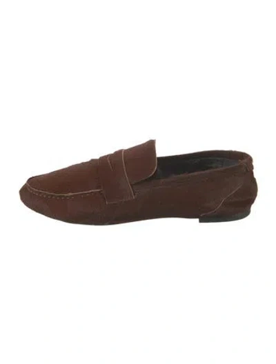 Pre-owned Jamie Haller Calf Hair Loafers In Brown