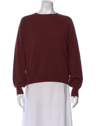 Pre-owned Jamie Haller Cashmere Bateau Neckline Sweater In Burgundy