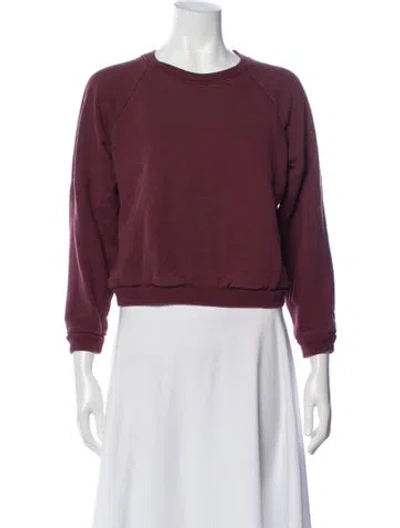Pre-owned Jamie Haller Crew Neck Long Sleeve Sweatshirt In Burgundy