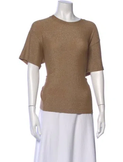 Pre-owned Jamie Haller Crew Neck Short Sleeve Top In Neutral