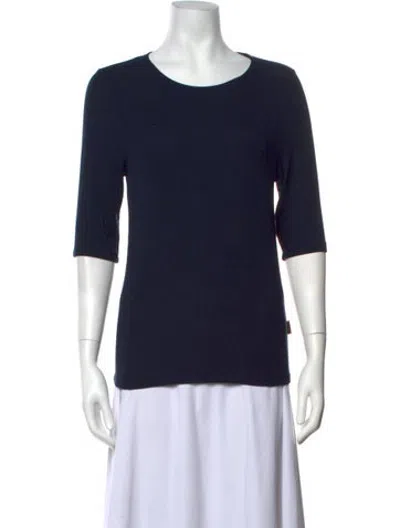 Pre-owned Jamie Haller Crew Neck Three-quarter Sleeve Top In Blue