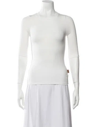 Pre-owned Jamie Haller Crew Neck Three-quarter Sleeve Top W/ Tags In White