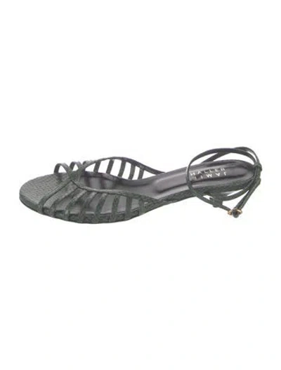 Pre-owned Jamie Haller Embossed Leather Sandals In Multicolor