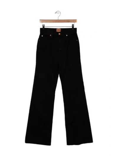 Pre-owned Jamie Haller High-rise Flared Jeans In Black