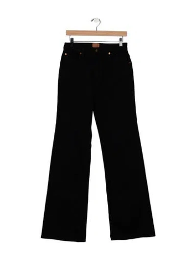 Pre-owned Jamie Haller High-rise Flared Jeans In Black